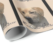 Yellow Labrador Retriever Art Geschenke Geschenkpapier (Rolleneckpunkt)