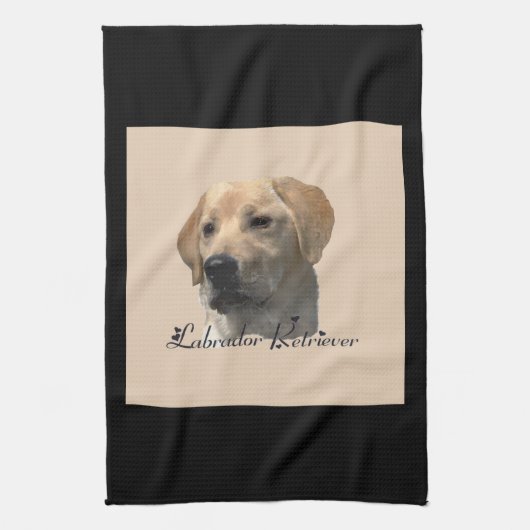 Yellow Labrador Retriever Art Geschenke Geschirrtuch (Vertikal)
