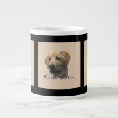 Yellow Labrador Retriever Art Geschenke Jumbo-Tasse (Vorderseite)