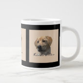 Yellow Labrador Retriever Art Geschenke Jumbo-Tasse (Rechts)