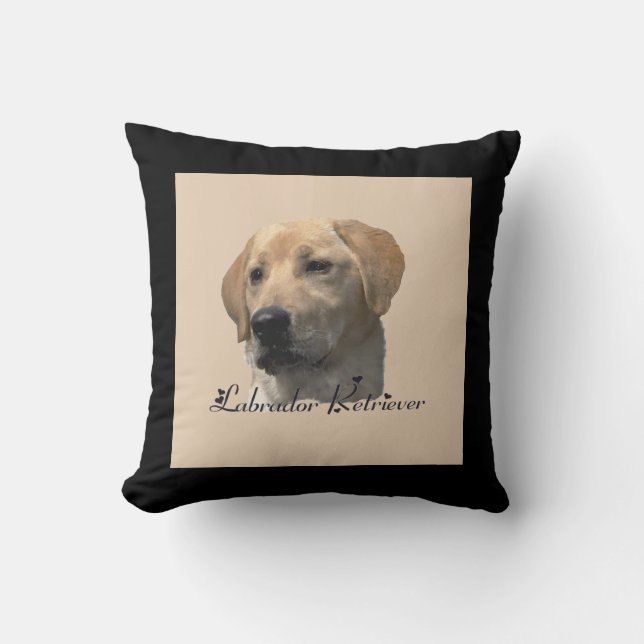 Yellow Labrador Retriever Art Geschenke Kissen (Vorderseite)