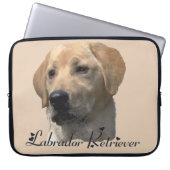 Yellow Labrador Retriever Art Geschenke Laptopschutzhülle (Vorderseite)