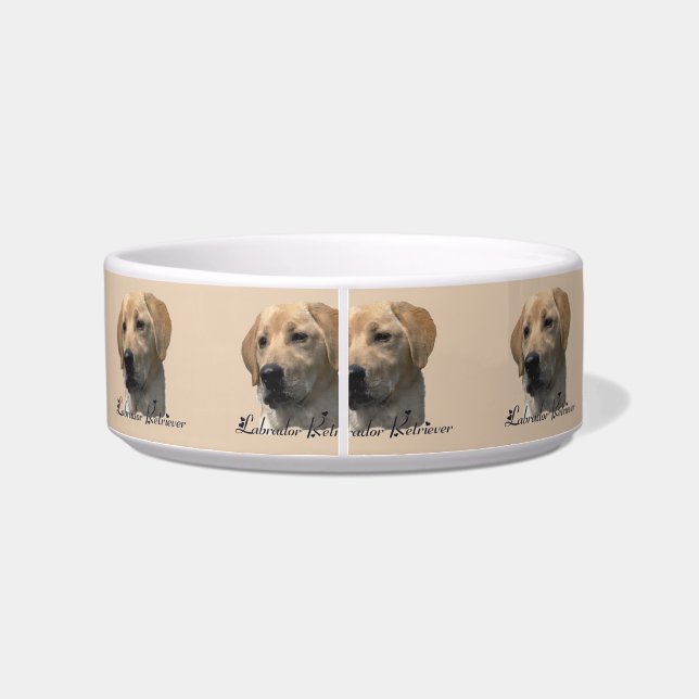 Yellow Labrador Retriever Art Geschenke Napf (Rückseite)