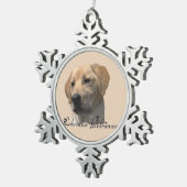Yellow Labrador Retriever Art Geschenke Schneeflocken Zinn-Ornament (Rechts)