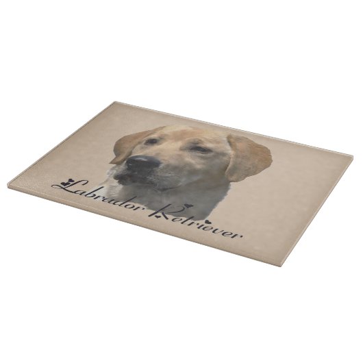 Yellow Labrador Retriever Art Geschenke Schneidebrett (Ecke)