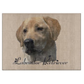 Yellow Labrador Retriever Art Geschenke Schneidebrett (Vorderseite)