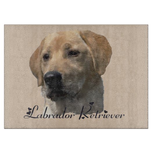 Yellow Labrador Retriever Art Geschenke Schneidebrett (Vorderseite)