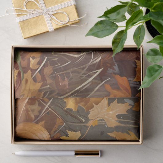 Yellow Labrador Retriever Autumn Decoupage Seidenpapier (Geschenk)