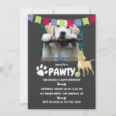 Yellow Labrador Retriever Birthday Foto laden Einladung (Vorderseite)