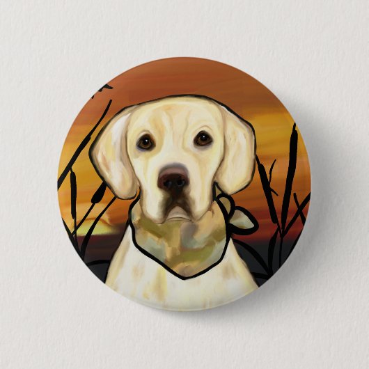 YELLOW LABRADOR RETRIEVER BUTTON (Vorderseite)