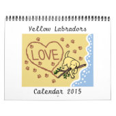 Yellow Labrador Retriever Cartoon Calendar 2015 Kalender (Titelbild)