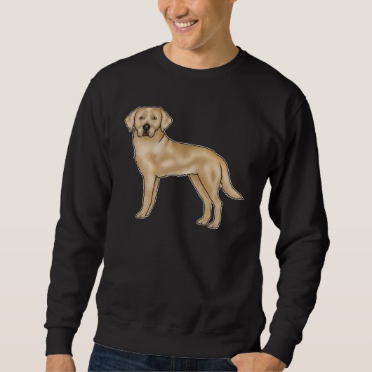Yellow Labrador Retriever Cartoon Labrador Dog Des Sweatshirt (Vorderseite)