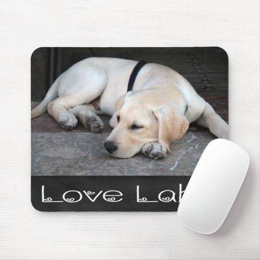 Yellow Labrador Retriever Chalkboard Mousepad (Mit Mouse)