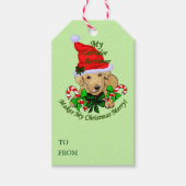 Yellow Labrador Retriever Christmas Geschenkanhänger (Vorderseite)