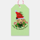 Yellow Labrador Retriever Christmas Geschenkanhänger (Rückseite)