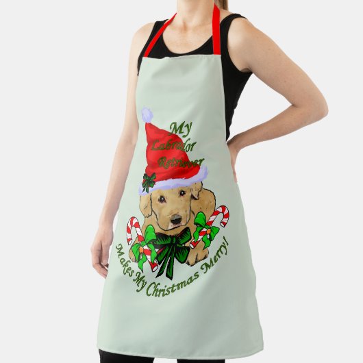 Yellow Labrador Retriever Christmas Geschenke Schürze (InSitu)