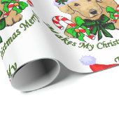 Yellow Labrador Retriever Christmas Geschenkpapier (Rolleneckpunkt)