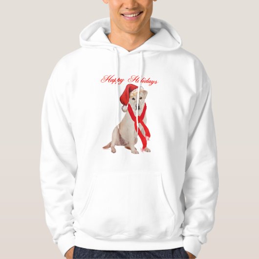 Yellow Labrador Retriever Christmas Hoodie (Vorderseite)