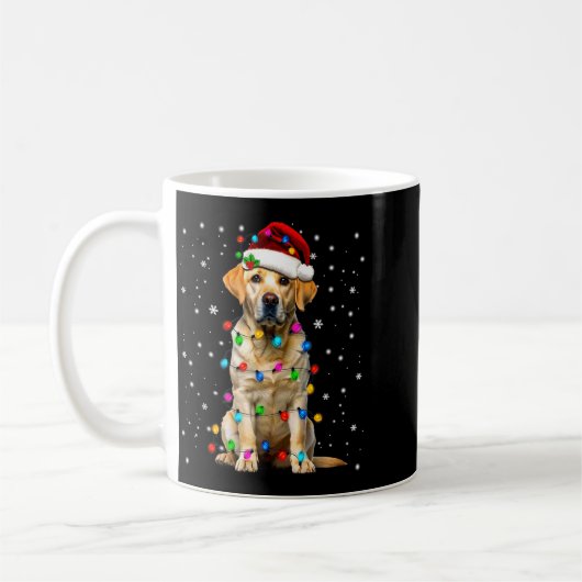 Yellow Labrador Retriever Christmas Tree Light Paj Kaffeetasse (Links)