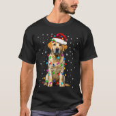 Yellow Labrador Retriever Christmas Tree Light Paj T-Shirt (Vorderseite)