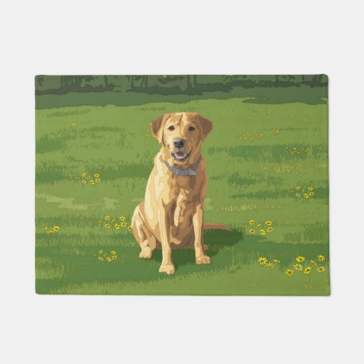 Yellow Labrador Retriever Dog Fußmatte (Vorderseite)