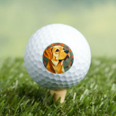 Yellow Labrador Retriever Dog Geometric Art Golfball (Insitu T-Shirt)
