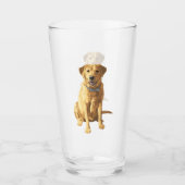 Yellow Labrador Retriever Dog Glas (Vorderseite)