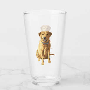 Yellow Labrador Retriever Dog Glas
