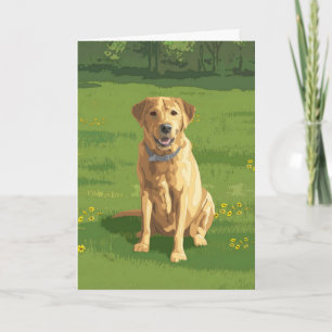 Yellow Labrador Retriever Dog Karte
