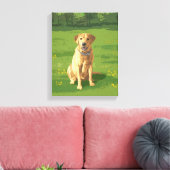 Yellow Labrador Retriever Dog Leinwanddruck (Insitu (Wohnzimmer))