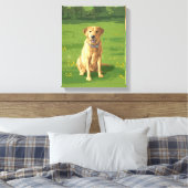 Yellow Labrador Retriever Dog Leinwanddruck (Insitu (Schlafzimmer))