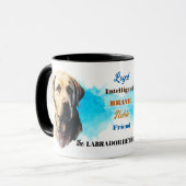 Yellow Labrador Retriever Dog Loyal Friend Tasse (Vorderseite Links)