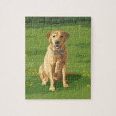 Yellow Labrador Retriever Dog Puzzle (Vertikal)