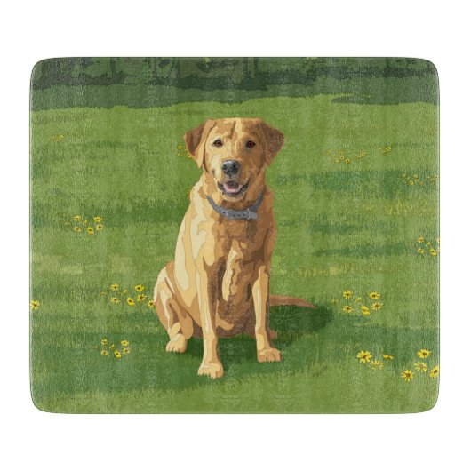 Yellow Labrador Retriever Dog Schneidebrett (Vorderseite)
