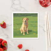 Yellow Labrador Retriever Dog Serviette (Beispiel)