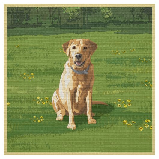 Yellow Labrador Retriever Dog Stoff (Muster)