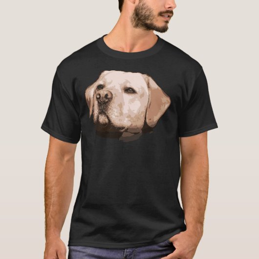 Yellow Labrador Retriever Face T-Shirt (Vorderseite)