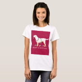 Yellow Labrador Retriever Frohe Weihnachtsgestaltu T-Shirt (Vorne ganz)