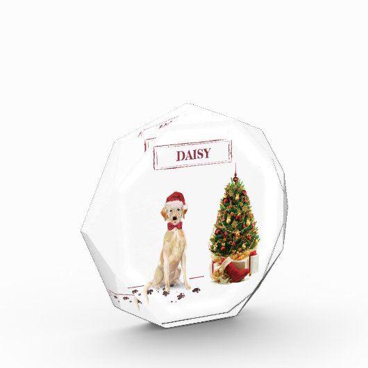 Yellow Labrador Retriever Funny Christmas Dog Fotoblock (Links)