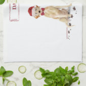 Yellow Labrador Retriever Funny Christmas Dog Geschirrtuch (Gefaltet)