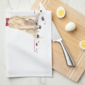 Yellow Labrador Retriever Funny Christmas Dog Geschirrtuch (Viertel Falte)