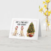 Yellow Labrador Retriever Funny Christmas Dog Karte (Gelbe Blume)