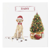 Yellow Labrador Retriever Funny Christmas Dog Würfel (Rechts)