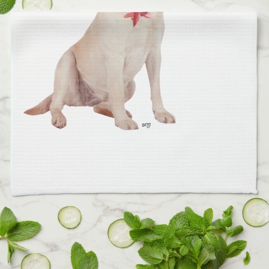 Yellow Labrador Retriever Geschirrtuch (Gefaltet)