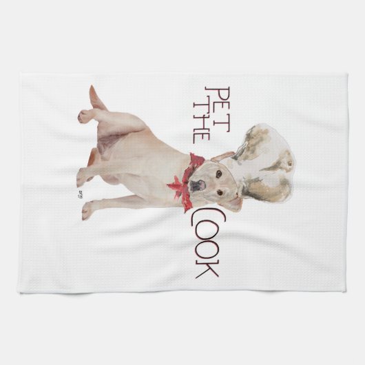 Yellow Labrador Retriever Geschirrtuch (Horizontal)