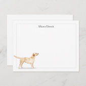 Yellow Labrador Retriever Gran Border Personalisie Mitteilungskarte (Vorne/Hinten)