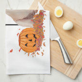 Yellow Labrador Retriever Halloween Geschirrtuch (Viertel Falte)