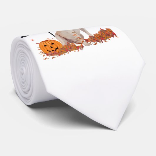 Yellow Labrador Retriever Halloween Krawatte (Gerollt)
