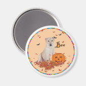 Yellow Labrador Retriever Halloween Magnet (Vorderseite/Rückseite)