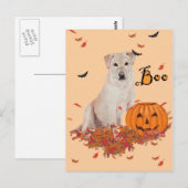 Yellow Labrador Retriever Halloween Postkarte (Vorne/Hinten)